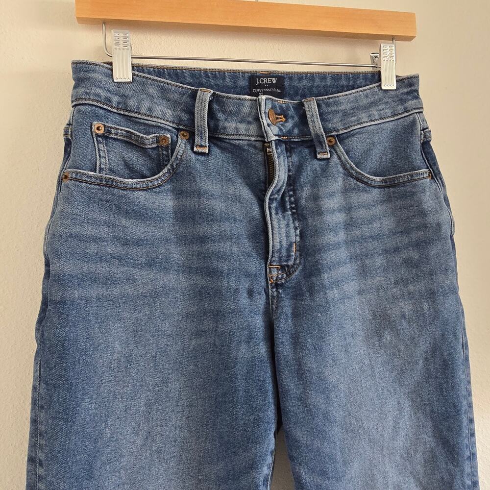 J, Crew Curvy Essential Straight Jeans Stretch Size 27 Cropped Classic Comfort - Picture 4 of 10